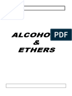 Alcohols & Ethers Multiple Choice Questions