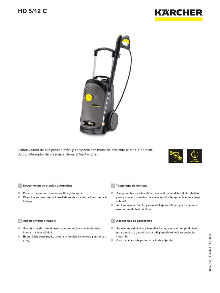 Manguera de alta presión, 10 m, DN 6, conexión de pistola AVS – KARCHER SHOP