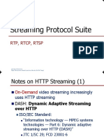 Streaming Protocol Suite: RTP, RTCP, RTSP