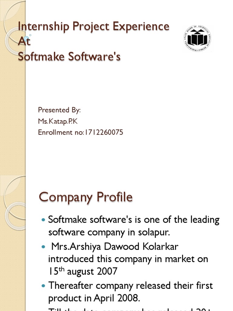 Softmake Software Internship Experience | PDF | Websites | World Wide Web