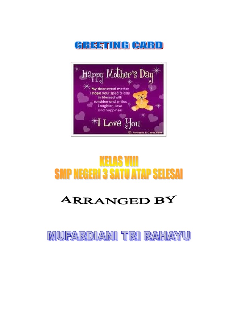 Rpp Greeting Card Kelas 8