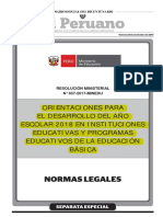 RM N°657-2017-MINEDU ORIENTACIONES PARA EL DESARROLLO DEL AÑO 2018 (1)