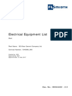 Electrical Equipment List