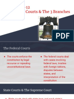 Chapters 11-12 The Federal Courts The 3 Branches