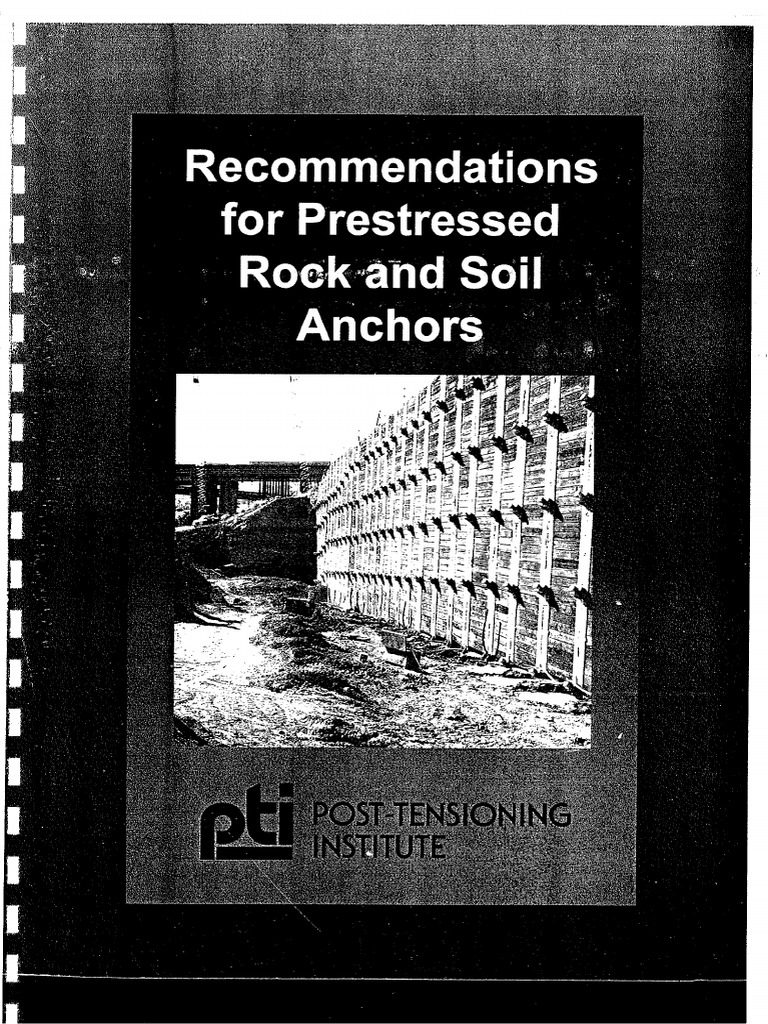 PTI (2004) - Recommendations For Prestressed Rock and Soil Anchors | PDF