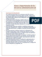 Características e Importancias de La Investigación de La Administración de Empresas