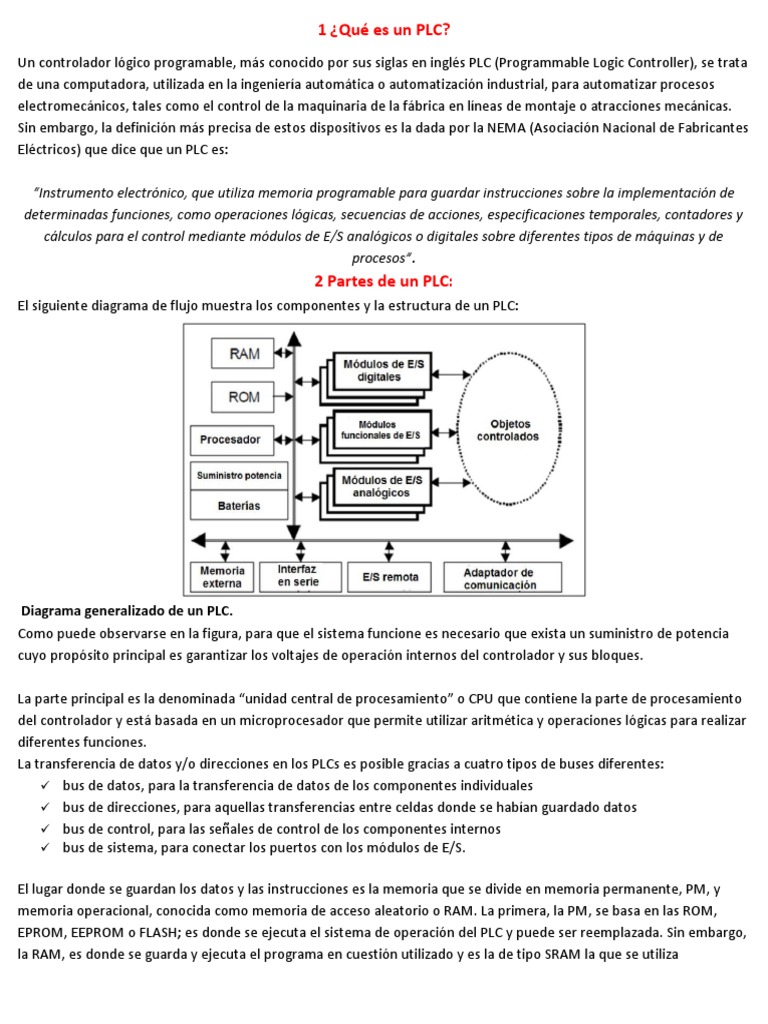 Plc Pdf Controlador Lógico Programable Lenguaje De Programación