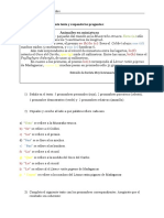 El pronombre - tarea para estudiantes