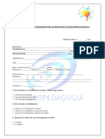 01 - Relatório Do Professor para Psicopedagogo