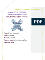 President'S College Grade Nine Mathematics Project