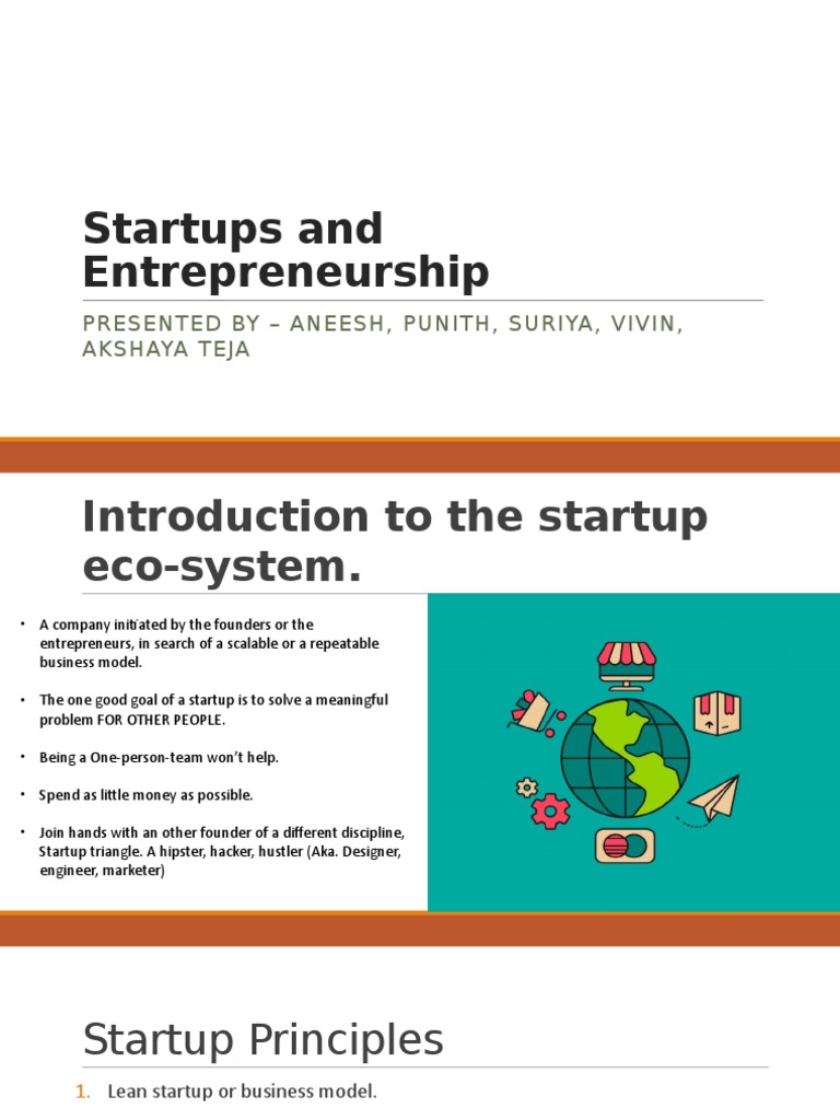 Startup Ecosystem and Principles Guide | PDF | Startup Company | Small ...