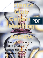 Science Club General Meeting