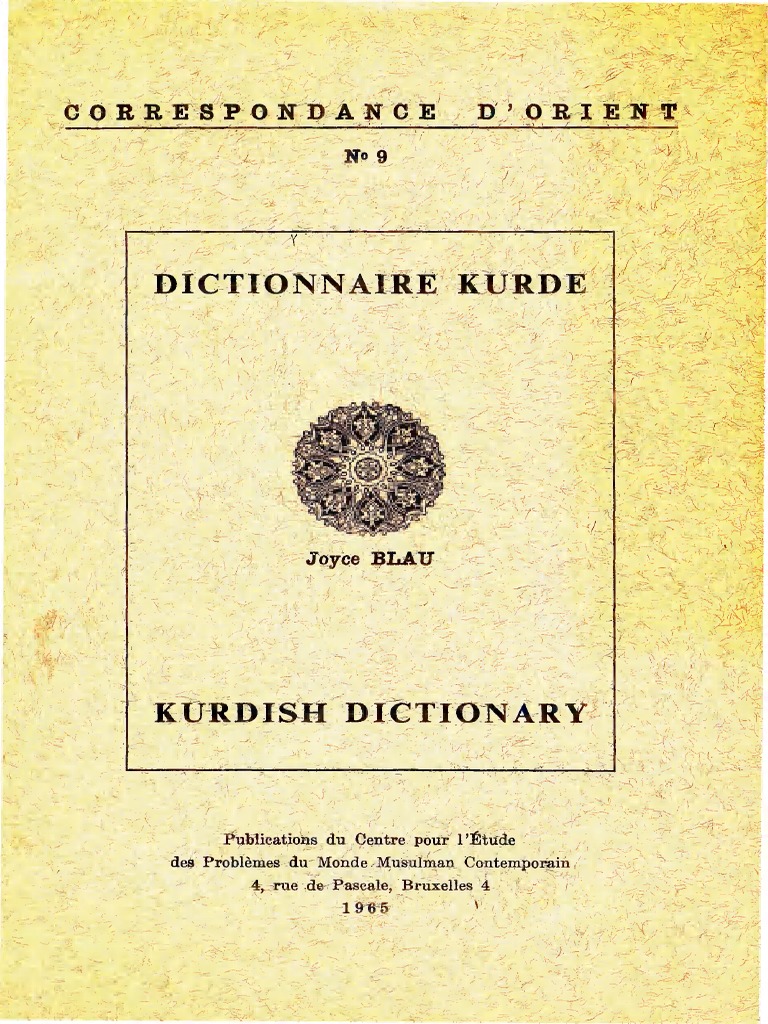 Dictionnaire KurdeKurdish English Dictionary PDF Languages