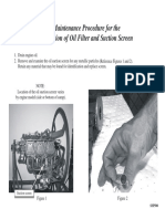 Maintenance Procedure For The Inspection of Oil Filter and Suction Screen