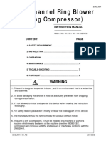 Installation and Operation Manual for Side Channel Ring Blower