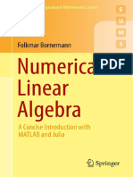Numerical Linear Algebra. A Concise Introduction With MATLAB and Julia - Bornemann