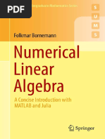 Numerical Linear Algebra. A Concise Introduction With MATLAB and Julia - Bornemann