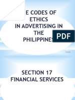 The Codes of Ethics in Advertising in THE Philippines
