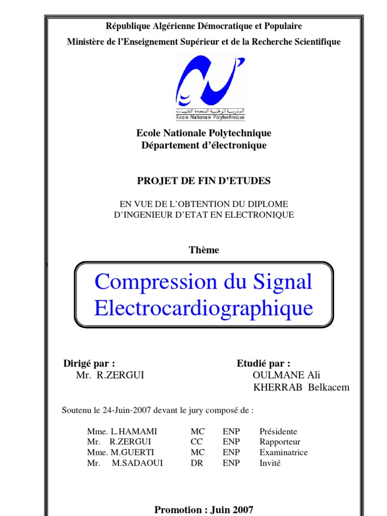 Compression Du Signal ECG Electrocardiography Atrium (Heart)