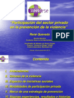 ALMUERZO CON PATROCINADORES DE CONVERTIRSE - Septiembre, 2010 "Participación Del Sector Privado en La Prevención de La Violencia