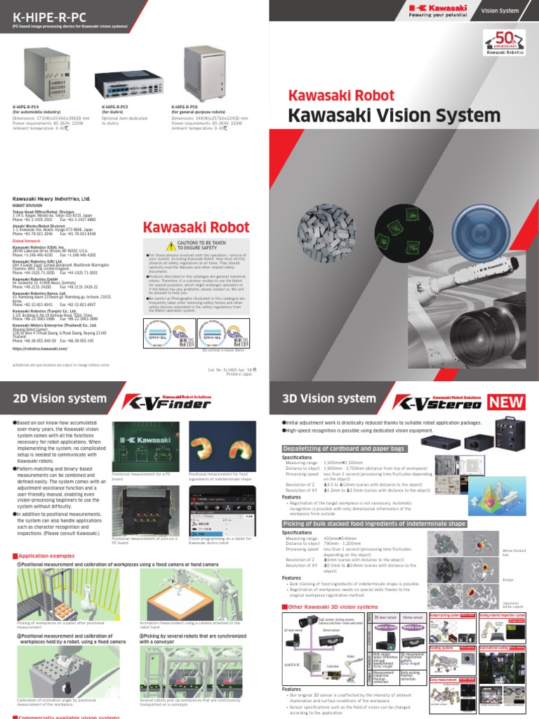 Kawasaki Vision System Overview | PDF | Sensor | Camera
