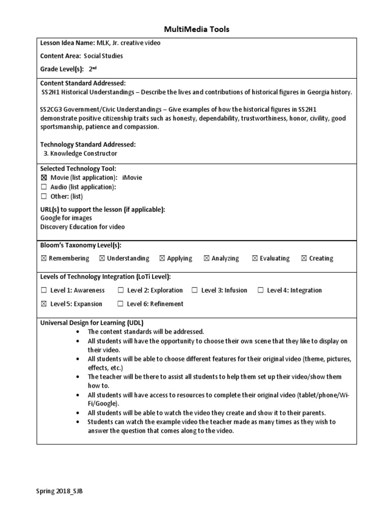 Multimedia Tools Lesson Plan | PDF | Internet Privacy | Multimedia