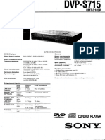 Sony DVD Player DVP-S715 Schematic