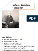 Jane Addams: Socialized Education