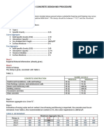 Aci Concrete Design Mix Procedure