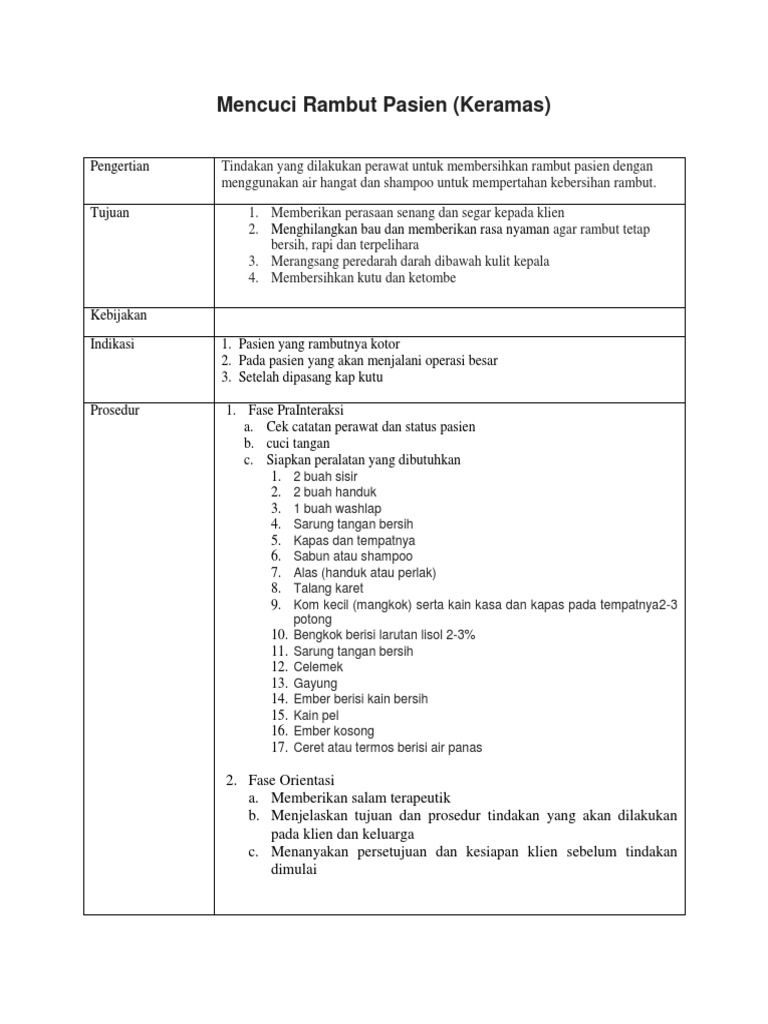 36 Mencuci Rambut Pasien