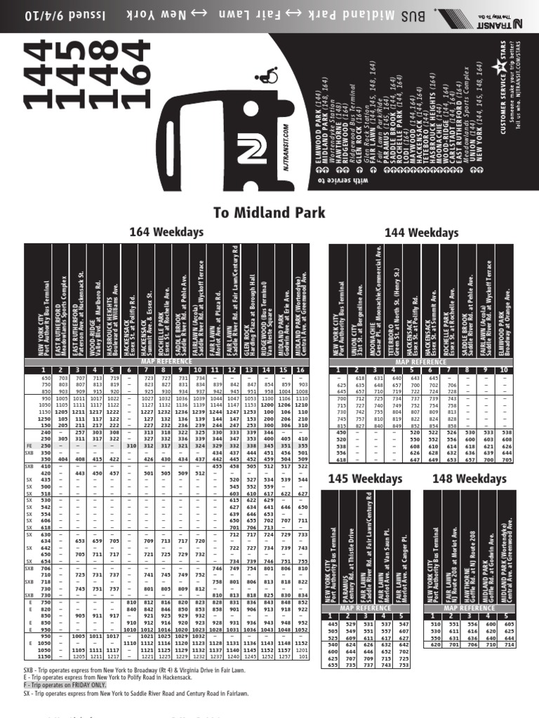 NJ TRANSIT 167 BUS SCHEDULE PDF DOWNLOAD