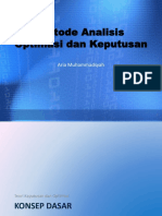 Pemahaman Teori Keputusan Dan Optimasi Dalam Penataan Ruang