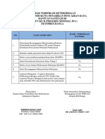 Lembar Verifikasi Ketersediaan