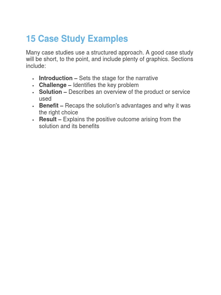 Effective Case Study Structures | PDF