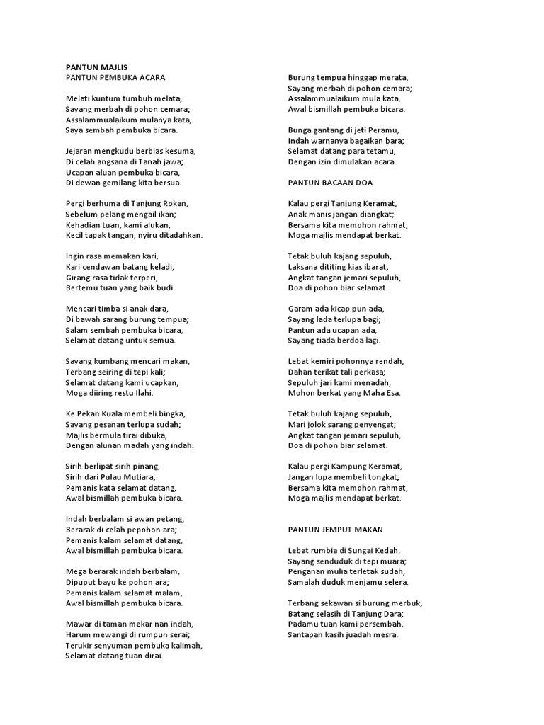 Pantun Majlis  PDF