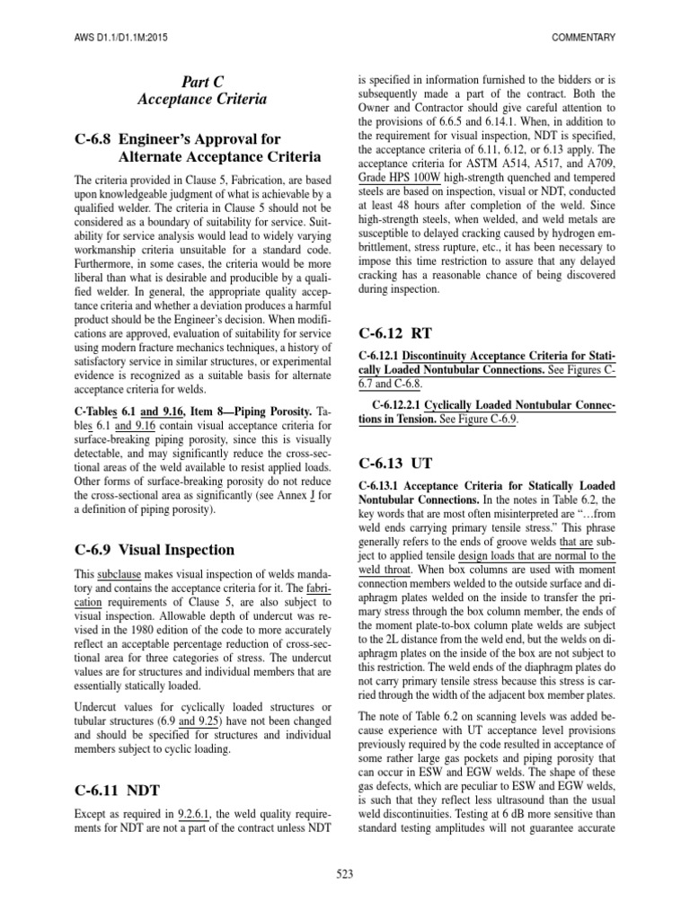 Aws D1.1-D1.1M-2015 | PDF | Nondestructive Testing | Welding