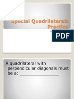 Special Quadrilaterals Practice: Honors Geometry