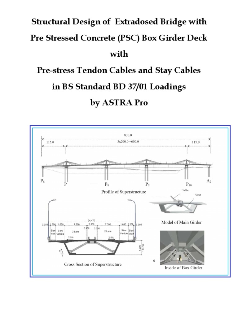 Structural Design of Extradosed Bridge | PDF | Prestressed Concrete ...
