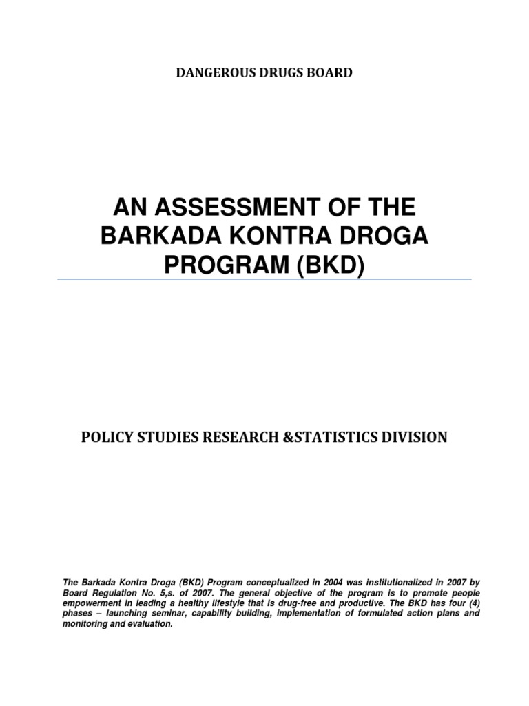 Barkada Kontra Droga Program Overview | PDF | Substance Abuse