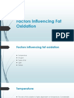 Factors Influencing Fat Oxidation