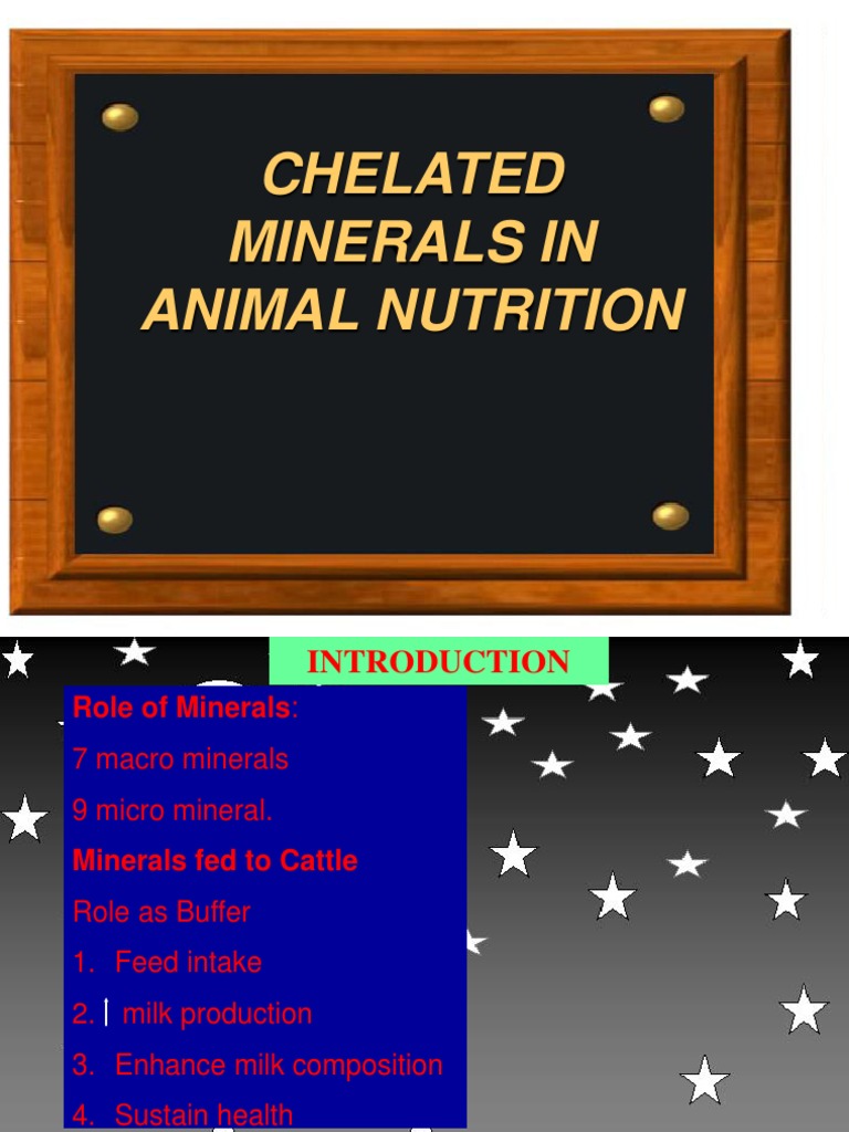Chelated Minerals in Animal Nutrition PDF Chelation Coordination