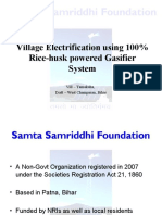 Village Electrification Using 100% Rice-Husk Powered Gasifier System