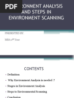 Environment Analysis and Steps in Environment Scanning