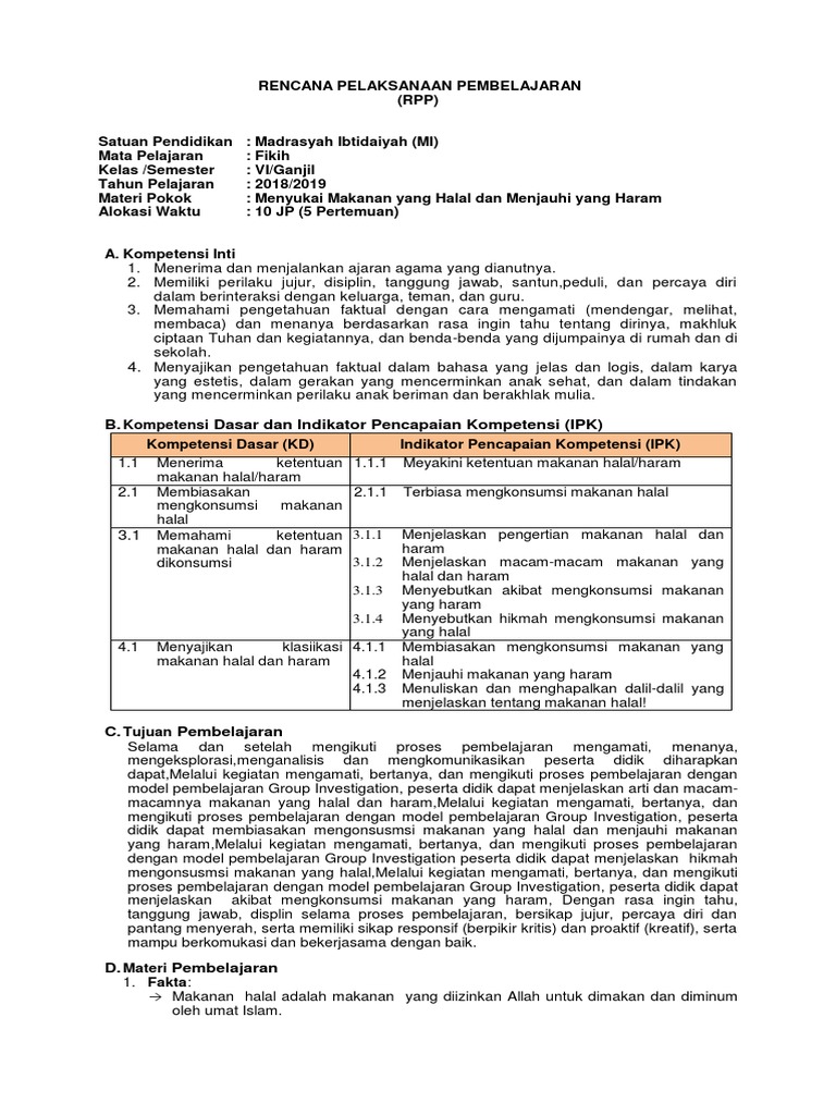 Fiqih Kelas 6 Tp 1819 Pdf