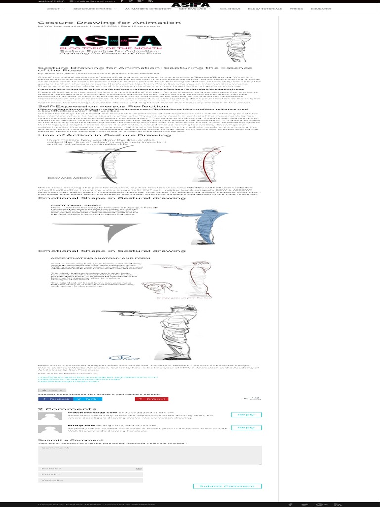Gesture Drawing For Animation | PDF
