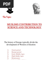 Muslim Contribitions To Science and Technology