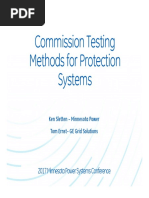 Relay Commission Testing Methods For Protection Systems