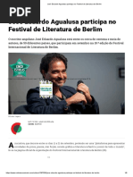 José Eduardo Agualusa Participa No Festival de Literatura de Berlim