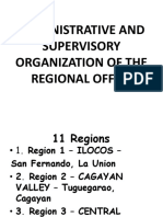 Administrative and Supervisory Organization of The Regional Office