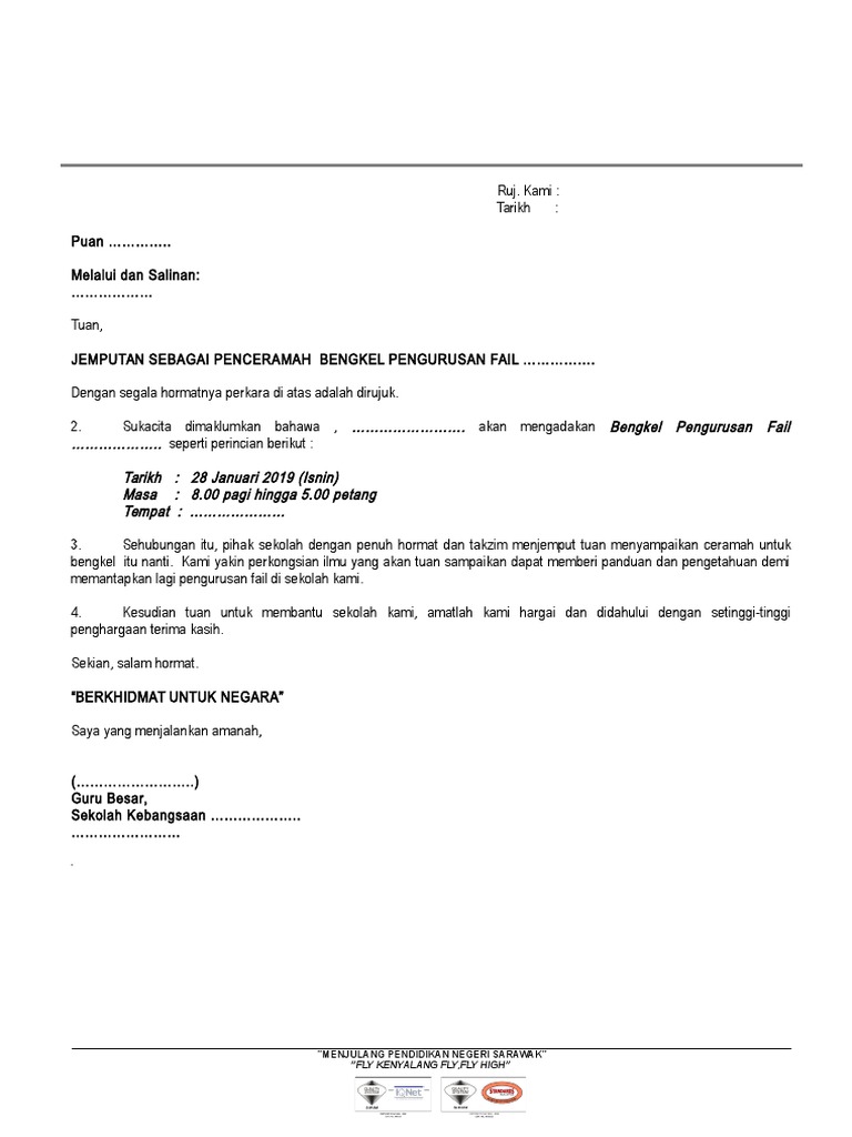 Surat Jemputan Penceramah Pdf